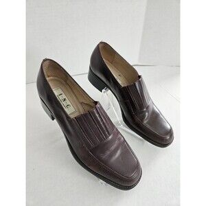 I.N.C. International Concepts Red/brown Leather Loafers Womens 8.5
